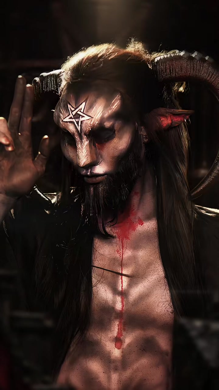Baphomet — Horned Transformation: a frame of the trend video
