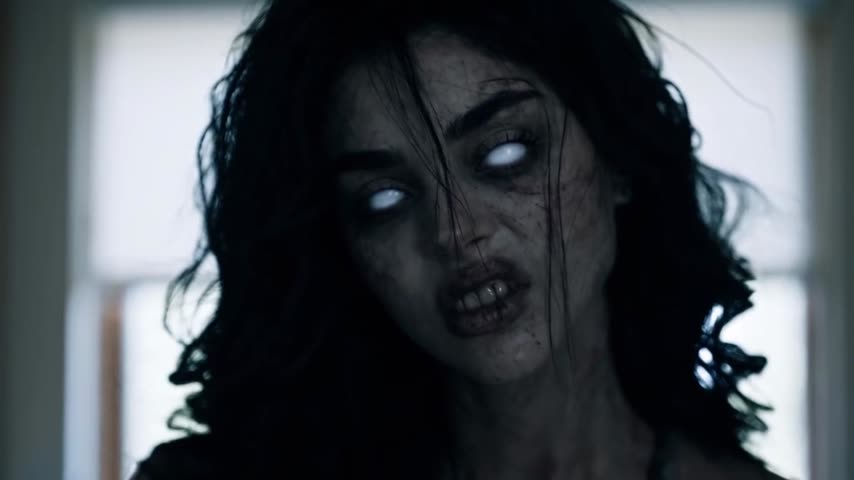 Zombie Love Story — the AI zombie hug trend: a frame of the trend video